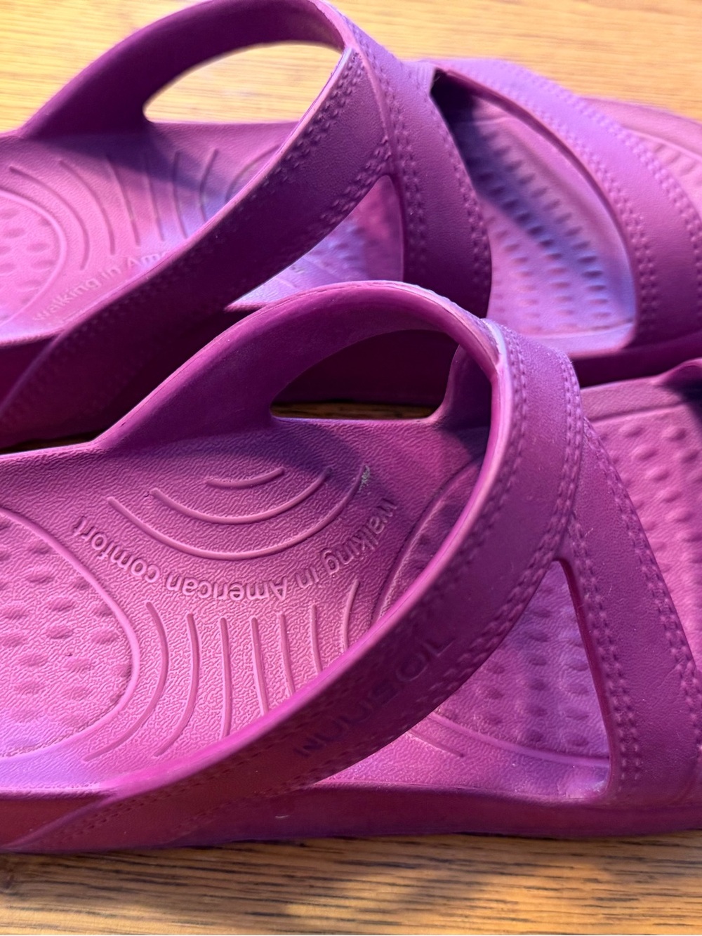 NUU SOL Pink Rose Purple Walkable Comfort Slip-On Sandals - Picture 4 of 13